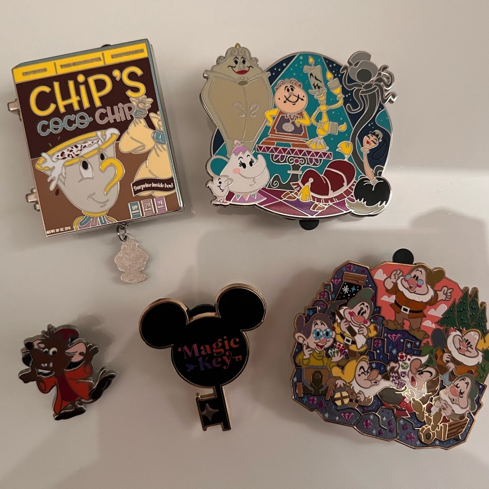 Disney Enamel Pin Collection with Vibrant Colors